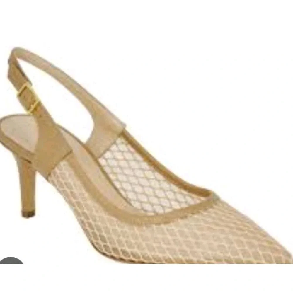 NEW! Allegra James 9.5-10 Patent Leather And Mesh 'Jacqui' Kitten Heels $215
